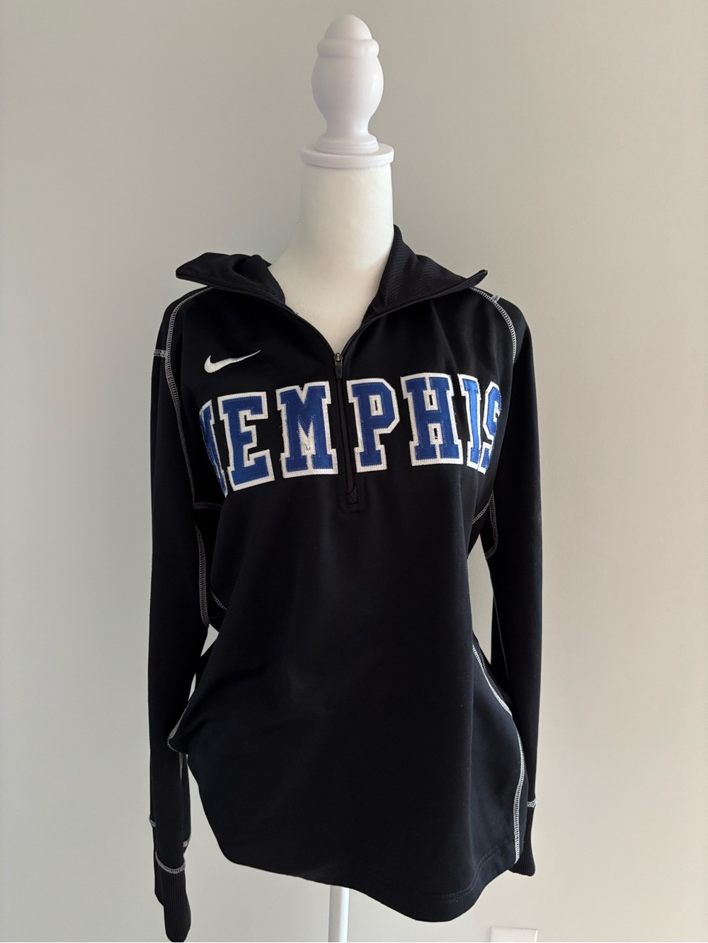Memphis Quarter-zip with Blue & White Logo